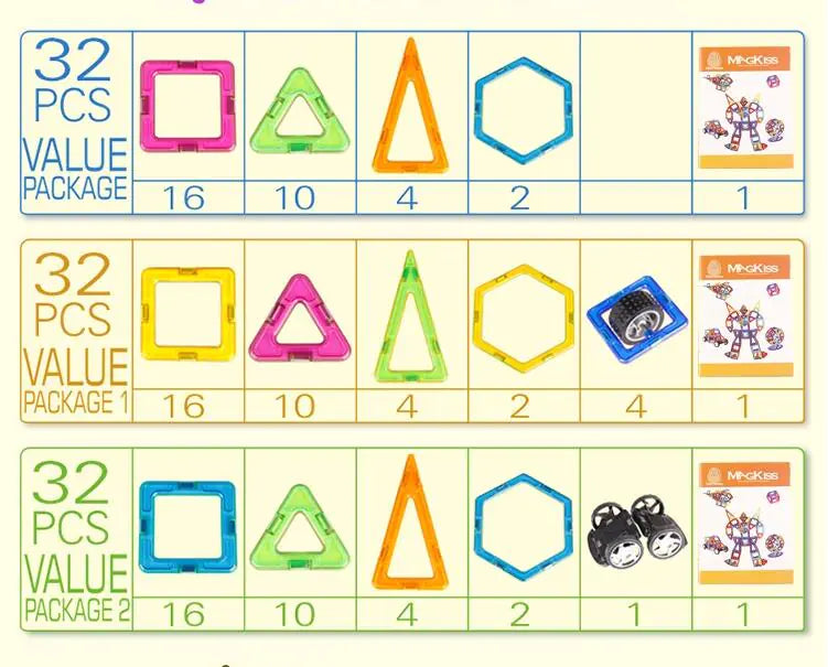 Magnetic Tiles Building Blocks Educational Toys