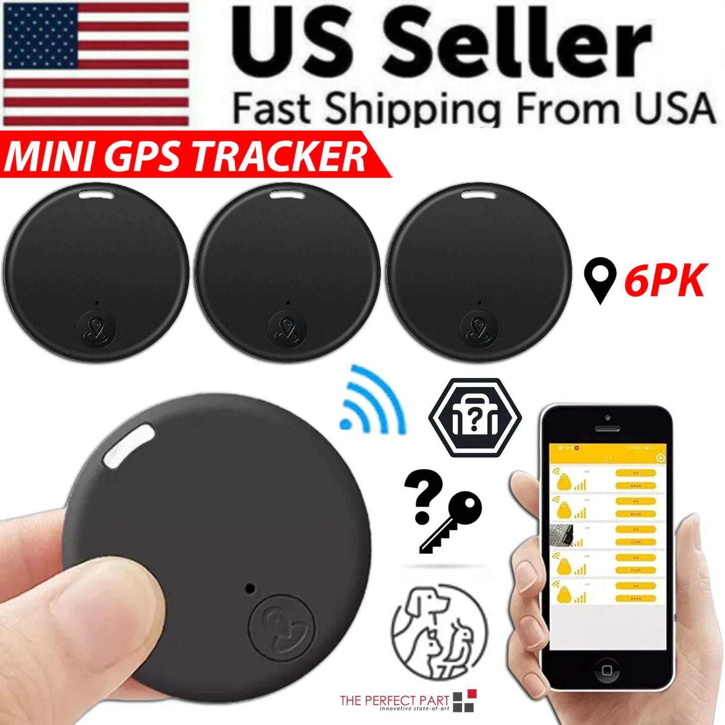 Bluetooth Mini GPS Tracking Air Key Tag Child Pet Finder Tracker Location Device - Winima