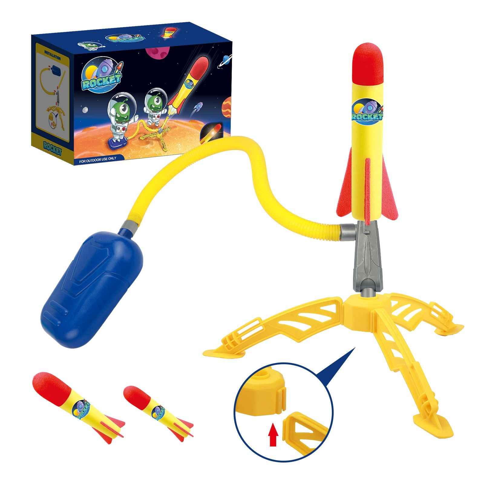 Outdoor Aerial Rocket Launcher - Ideal for Boys and Girls of ages 3 to 8 Years