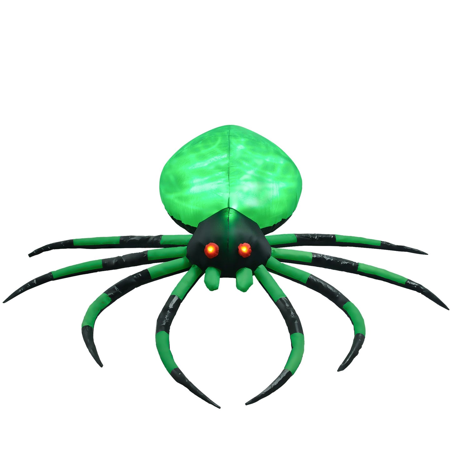6 ft Halloween LED Yard Decor Crawling Spider, Blow Up Inflatable Outdoor Decoration for Garden, Waterproof - Winima