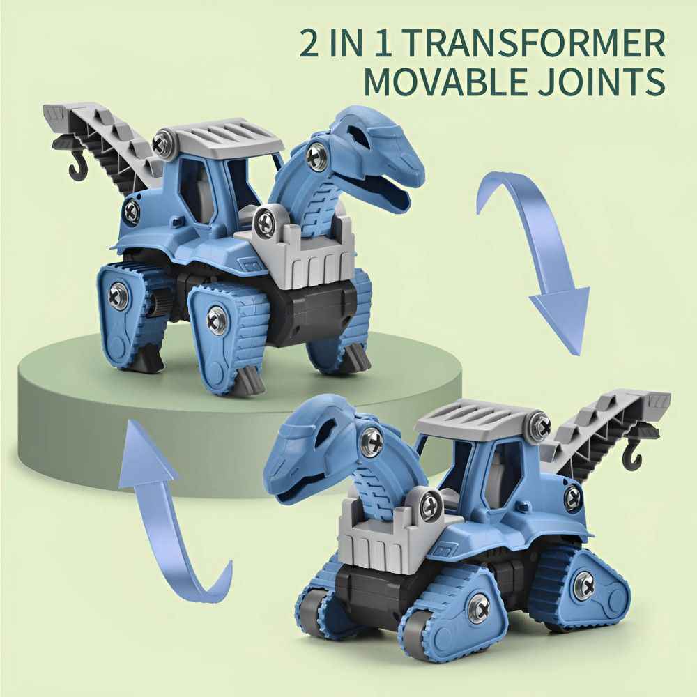 Dinosaur Take Apart Toy Set with Electric Drill - 5 Pack Construction Fun for Kids
