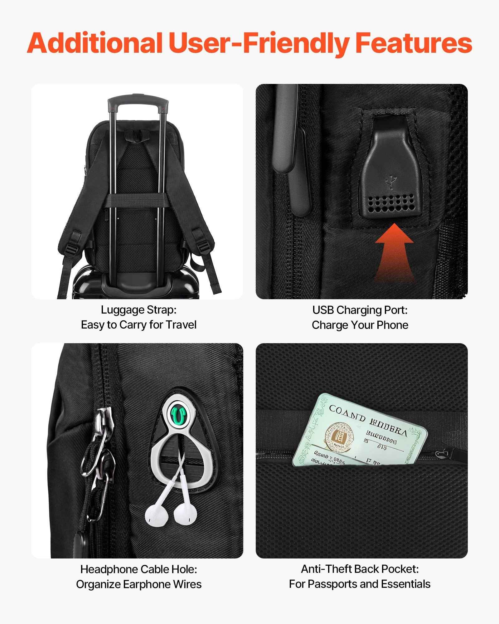 Black Lightweight Backpack - Winima