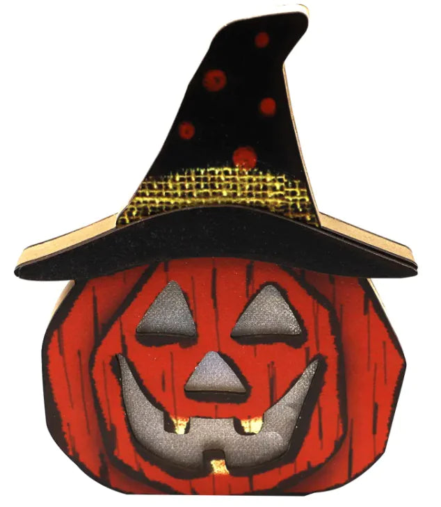 Creative Halloween Wooden Pumpkin Lamp Halloween Decorations - Winima