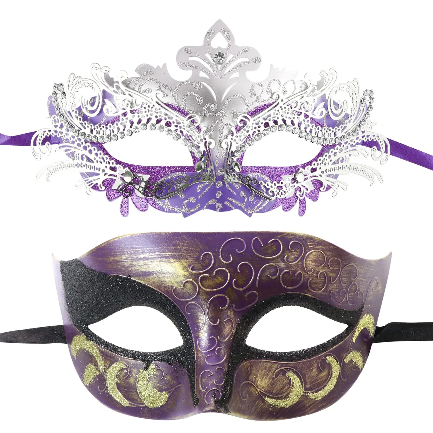 Venetian Duo Masquerade Masks for Couples - Winima