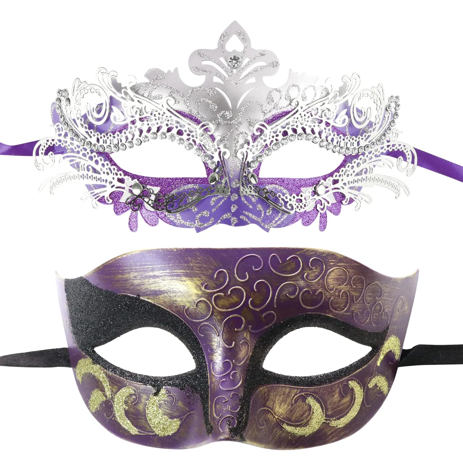 Venetian Duo Masquerade Masks for Couples - Winima