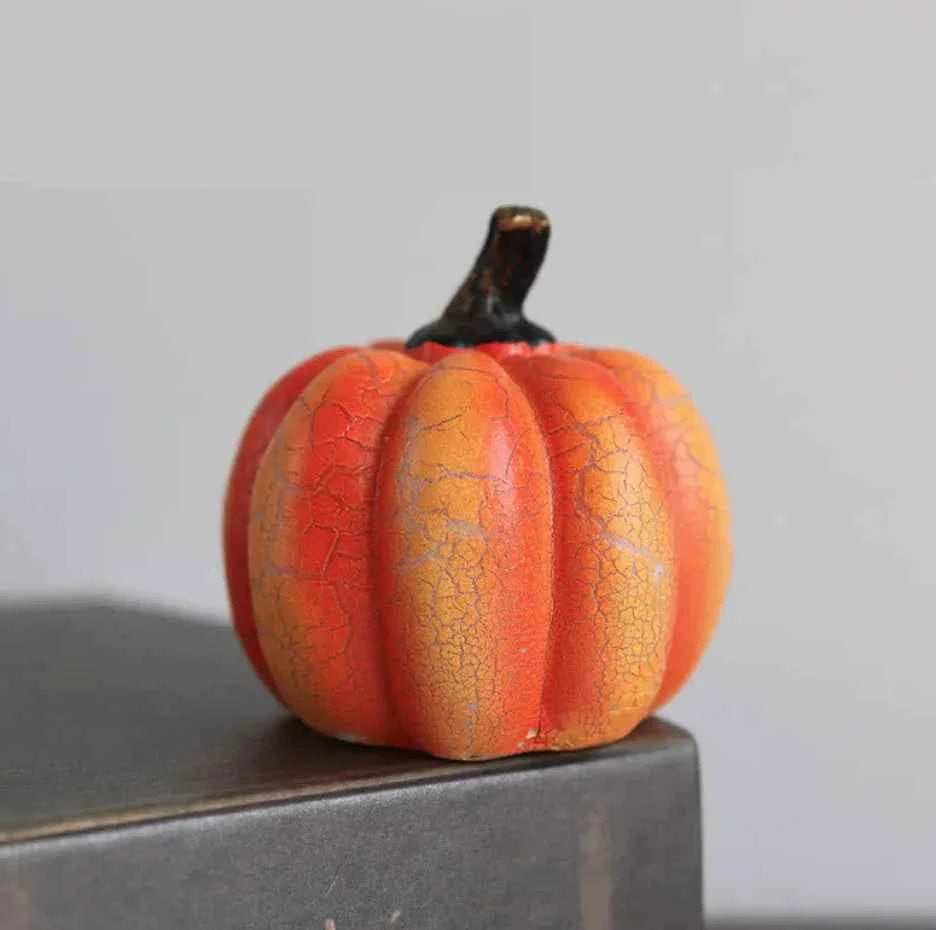 Halloween Pumpkin Lantern with LED Candle Lamp - Luminous Resin Simulation - Winima