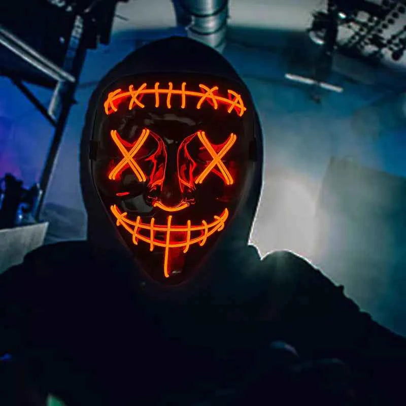 LED Neon Halloween Mask for Cosplay Costume - Winima