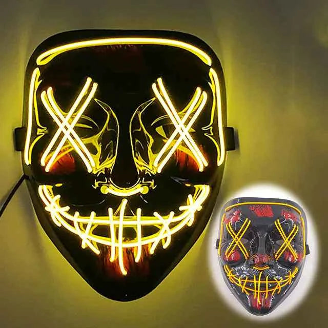 LED Neon Halloween Mask for Cosplay Costume - Winima