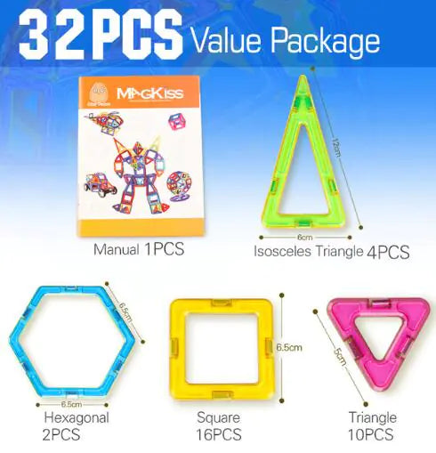 Magnetic Tiles Building Blocks Educational Toys