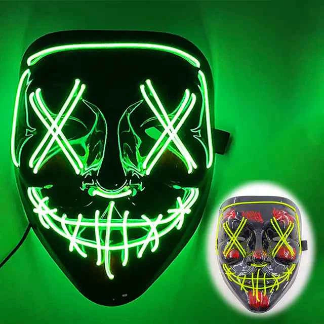 LED Neon Halloween Mask for Cosplay Costume - Winima