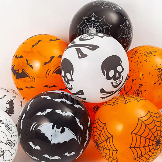 Halloween Skull Black Balloons (Set of Halloween Balloons) - Winima