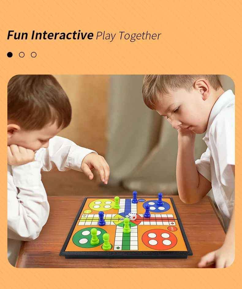 3 In 1 Magnetic Travel Chess Game, Foldable Portable Chess Board Game for Kids, Entertaining Road Trip Toys, Travel Games, and Desktop Toys Perfect Gift for Birthday, Christmas, Thanksgiving