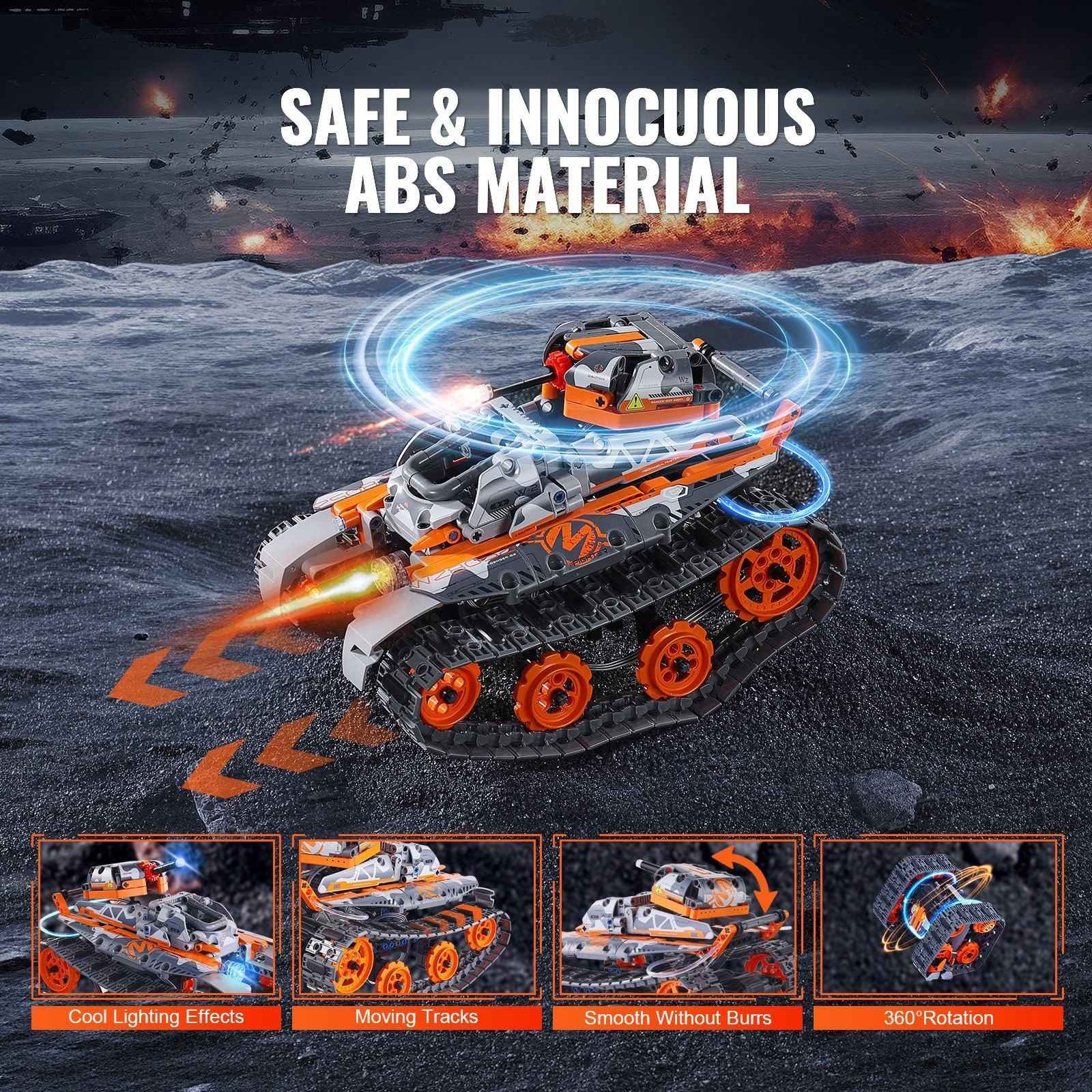 Kids STEM Robotics Set: 5-in-1 Remote Control Cars and Robots - 554 PCS Educational Toy