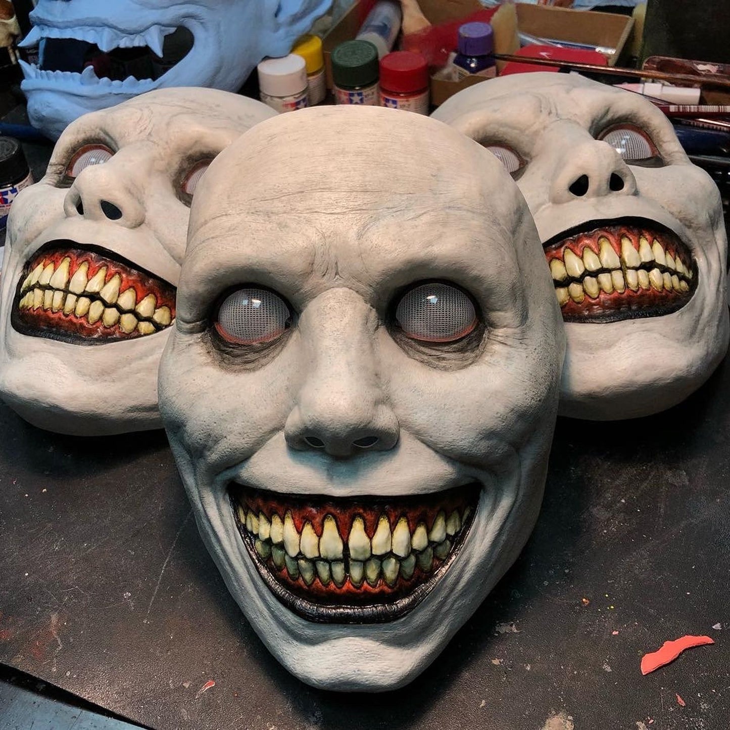 Cosplay Evil Demon Mask - Half Face Latex Halloween Prop for Party Outfit - Winima