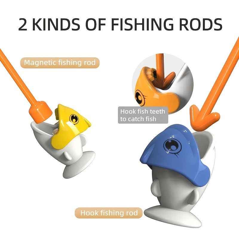 Educational Magnetic Hook Fun Parent-child Interaction Baby Fishing Toys; For 3 Years Old And Above To Develop Children's Hand-eye Coordination