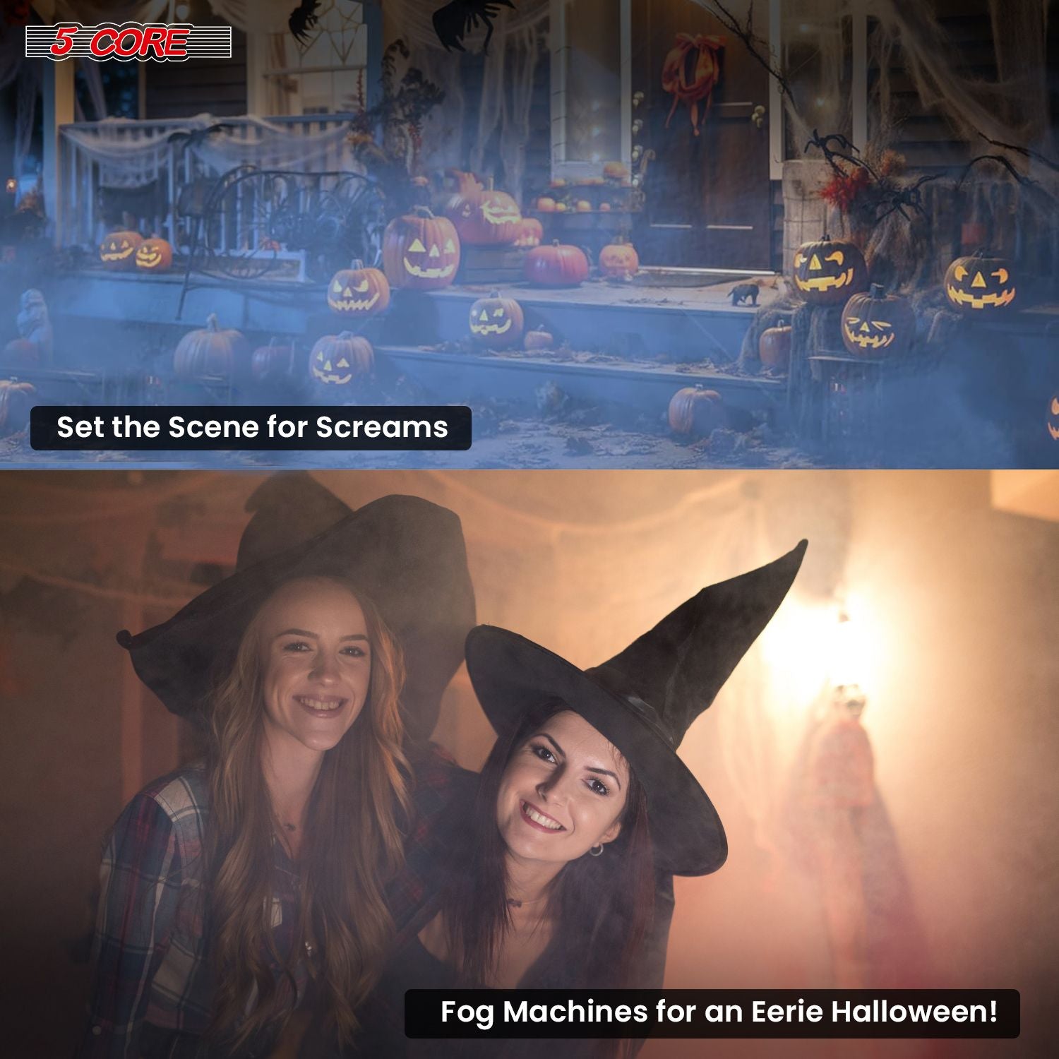 Ultimate 750W Fog Smoke Machine with RGB LED Effects for Halloween & Parties - Winima