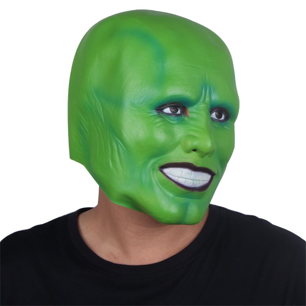 ´The Mask´ Funny Green Latex Mask Jim Carrey Movie Cosplay Headgear Halloween Superhero Fancy Dress Clothing Accessories - Winima