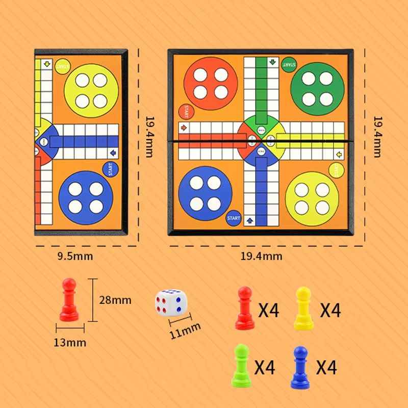 3 In 1 Magnetic Travel Chess Game, Foldable Portable Chess Board Game for Kids, Entertaining Road Trip Toys, Travel Games, and Desktop Toys Perfect Gift for Birthday, Christmas, Thanksgiving