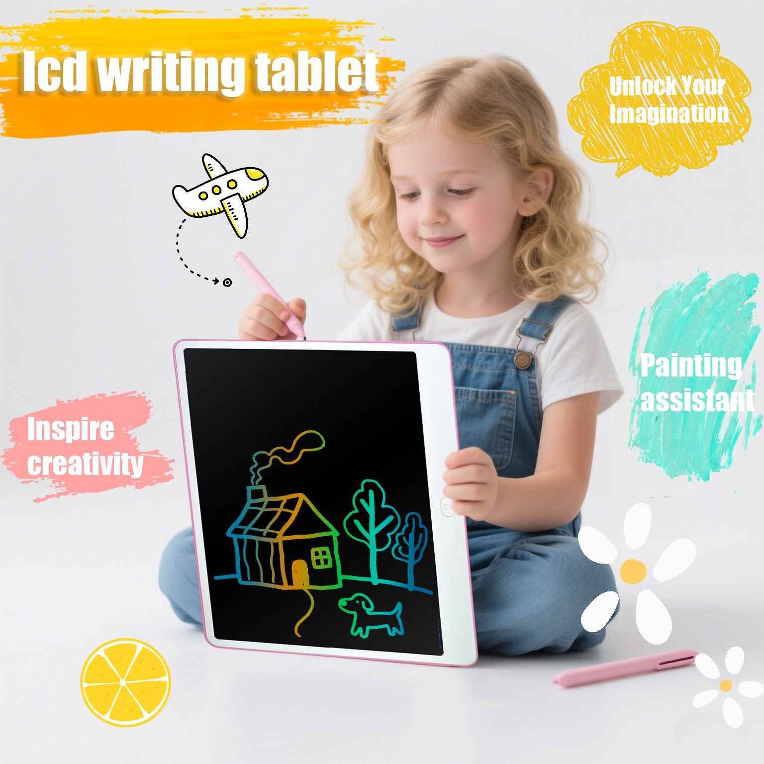 LCD Writing Tablet, Valentines Day Gifts for Kids,16 Inch Colorful Toddler Doodle Board Drawing Tablet, Erasable Reusable Electronic Drawing Pads, Educational and Learning Toys for Kids