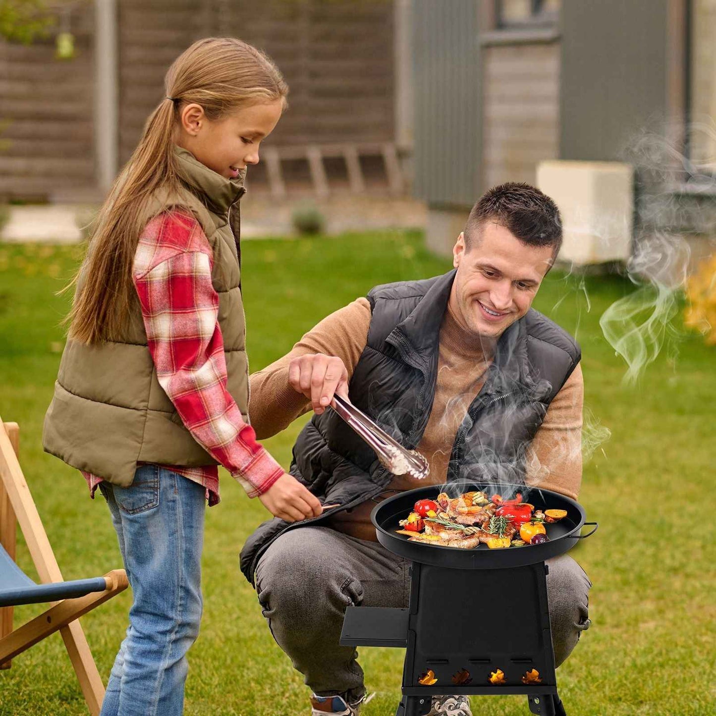 Portable Camping Stove with Detachable Black Iron Panels - Winima