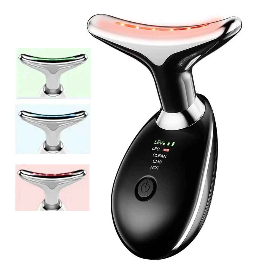 Face and Neck Massager in 3 Colors EMS Beauty Device Lifting Tighten Facial Massagers Wrinkle Remover Reduce Double Chin Devices for Women - Winima