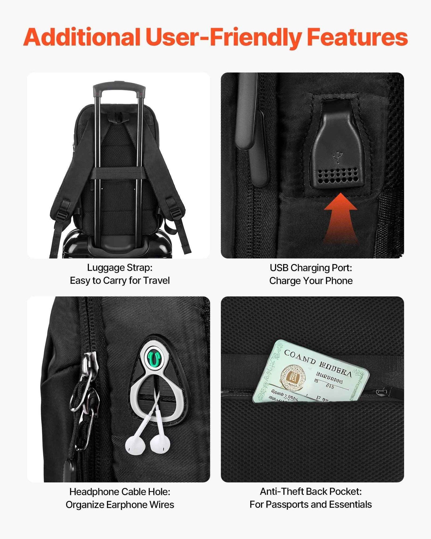 Black Lightweight Backpack - Winima