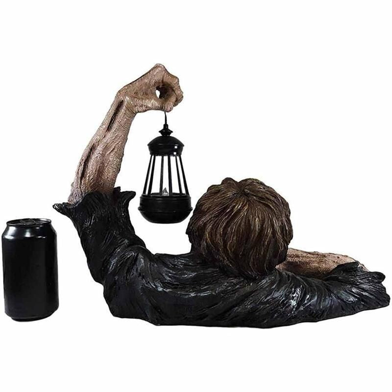 Crawling Zombie Outdoor Light Figure with Scary LED Lantern - Winima