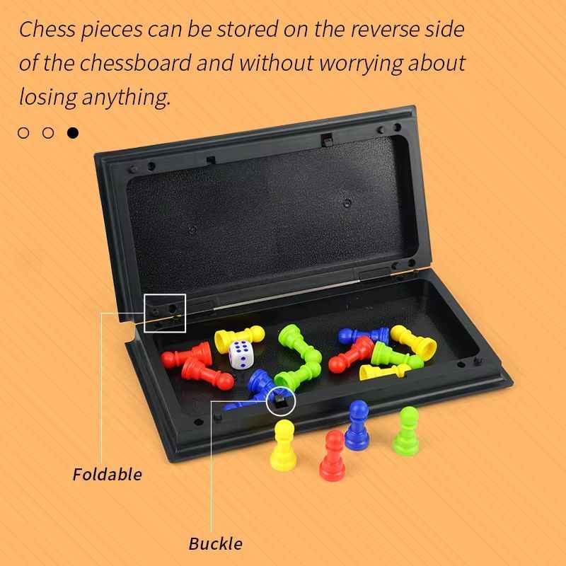 3 In 1 Magnetic Travel Chess Game, Foldable Portable Chess Board Game for Kids, Entertaining Road Trip Toys, Travel Games, and Desktop Toys Perfect Gift for Birthday, Christmas, Thanksgiving