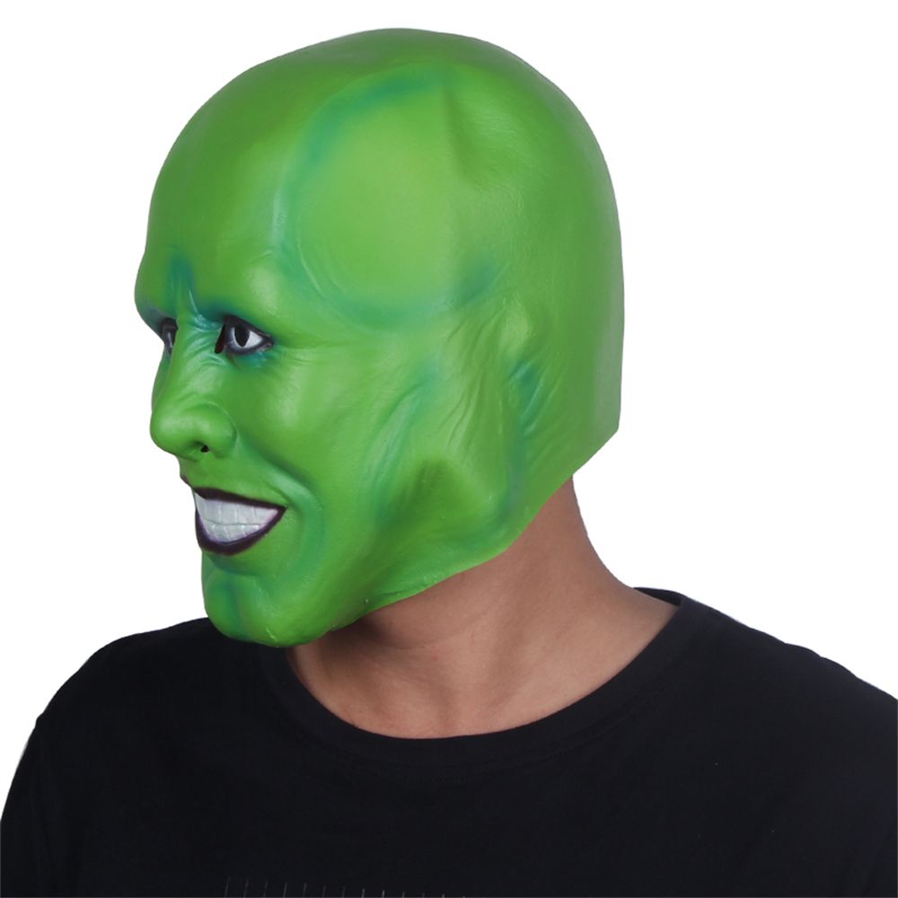 ´The Mask´ Funny Green Latex Mask Jim Carrey Movie Cosplay Headgear Halloween Superhero Fancy Dress Clothing Accessories - Winima
