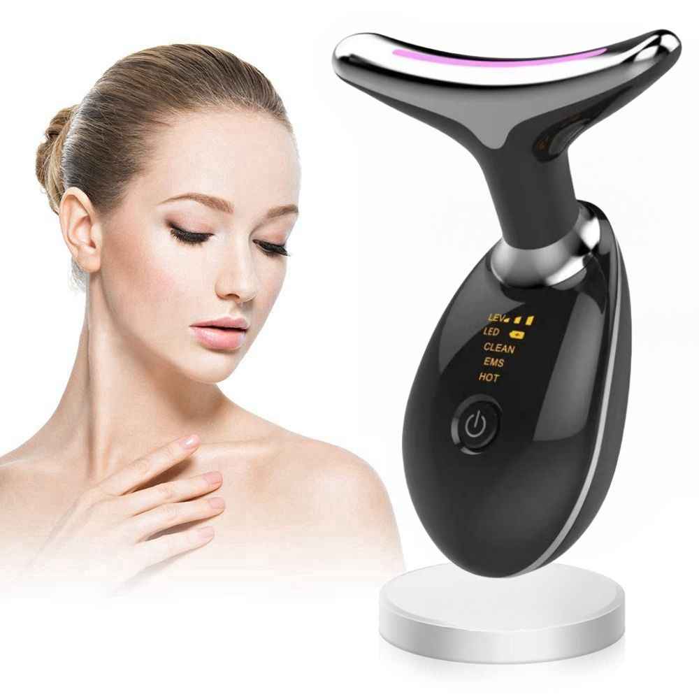 Face and Neck Massager in 3 Colors EMS Beauty Device Lifting Tighten Facial Massagers Wrinkle Remover Reduce Double Chin Devices for Women - Winima