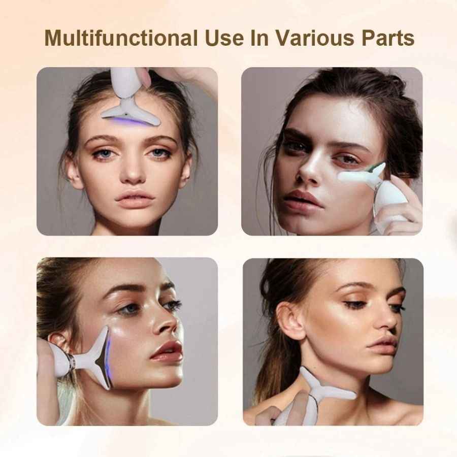 Face and Neck Massager in 3 Colors EMS Beauty Device Lifting Tighten Facial Massagers Wrinkle Remover Reduce Double Chin Devices for Women - Winima