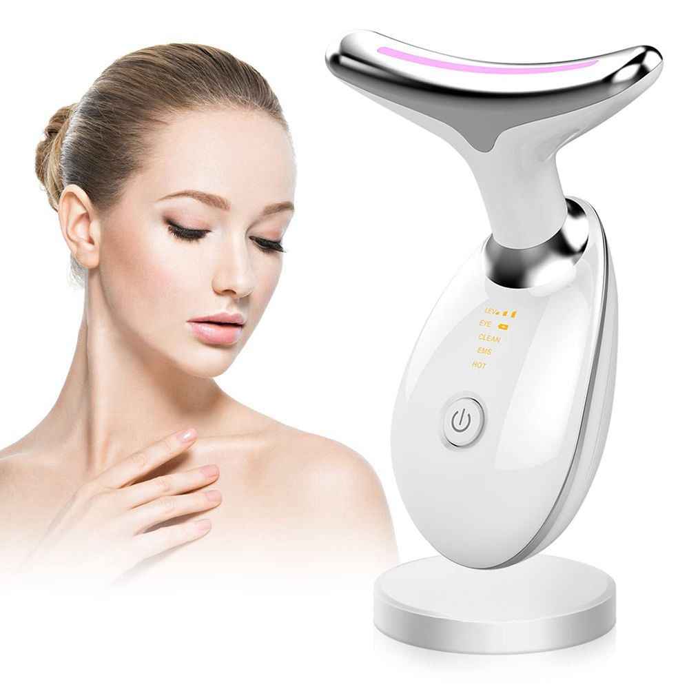 Face and Neck Massager in 3 Colors EMS Beauty Device Lifting Tighten Facial Massagers Wrinkle Remover Reduce Double Chin Devices for Women - Winima