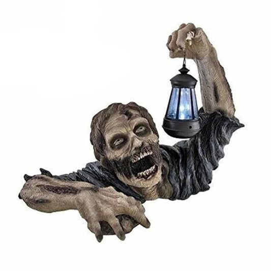 Crawling Zombie Outdoor Light Figure with Scary LED Lantern - Winima