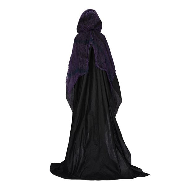 Life-Size Grim Reaper Animatronic for Halloween Outdoor Decoration with Chains & Sound Effects - Winima