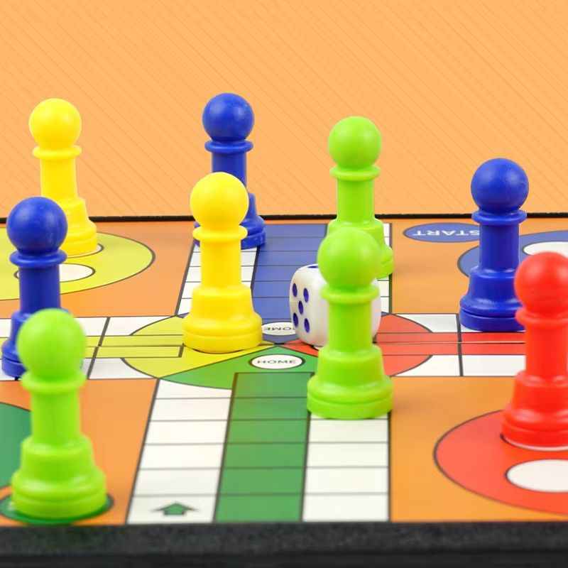 3 In 1 Magnetic Travel Chess Game, Foldable Portable Chess Board Game for Kids, Entertaining Road Trip Toys, Travel Games, and Desktop Toys Perfect Gift for Birthday, Christmas, Thanksgiving