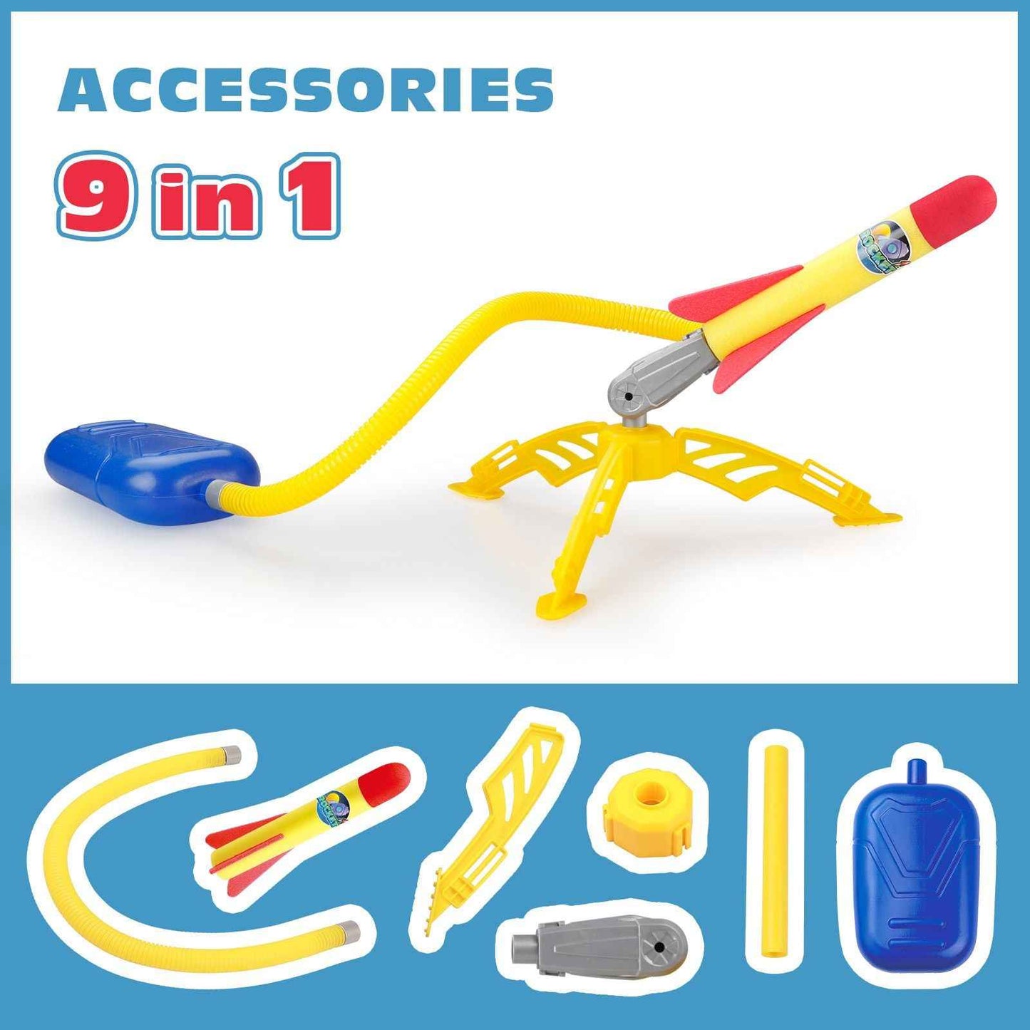 Outdoor Aerial Rocket Launcher - Ideal for Boys and Girls of ages 3 to 8 Years