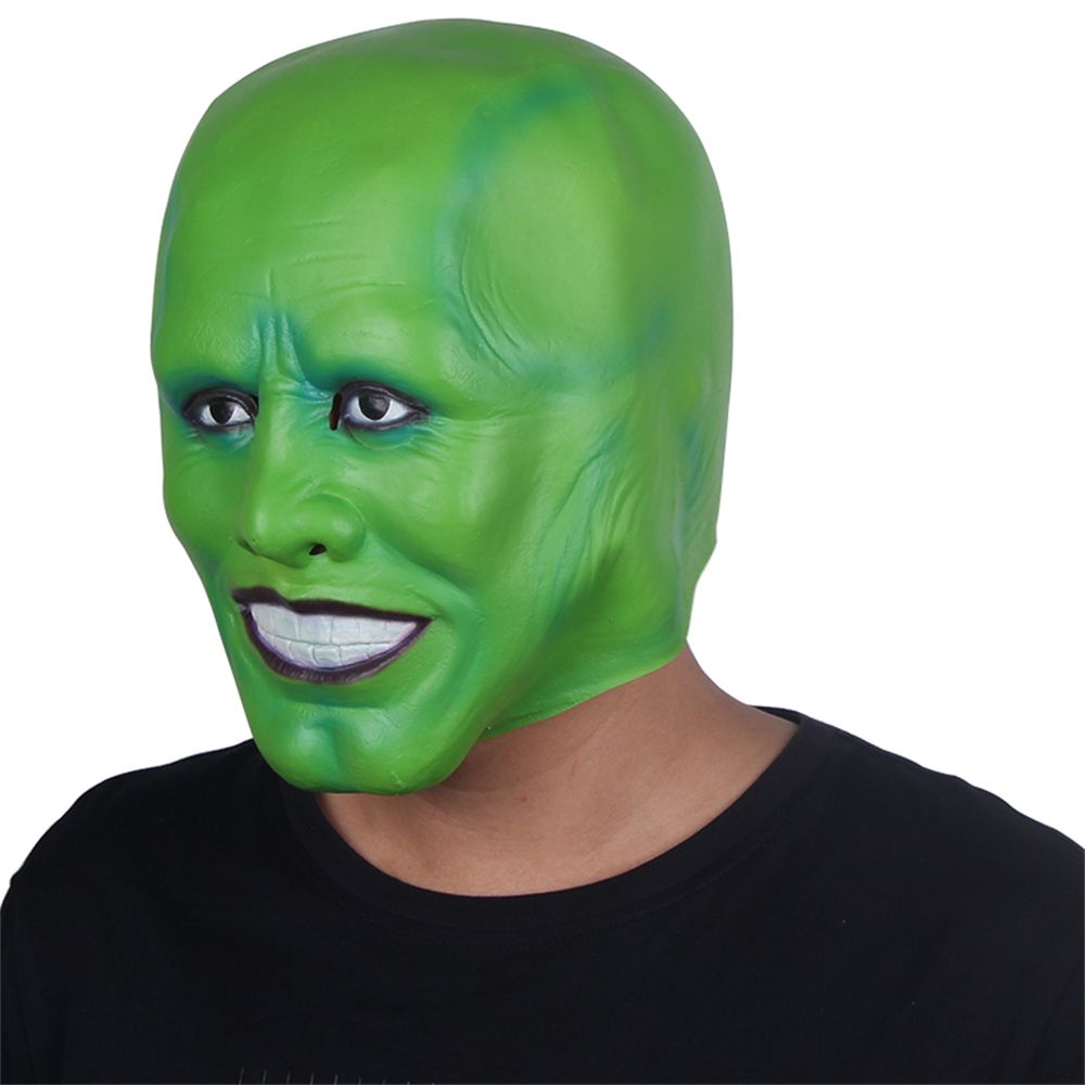 ´The Mask´ Funny Green Latex Mask Jim Carrey Movie Cosplay Headgear Halloween Superhero Fancy Dress Clothing Accessories - Winima