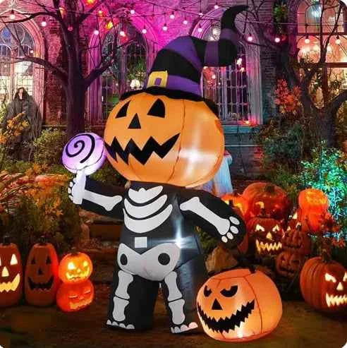 Pumpkin head spooky halloween decoration - Winima