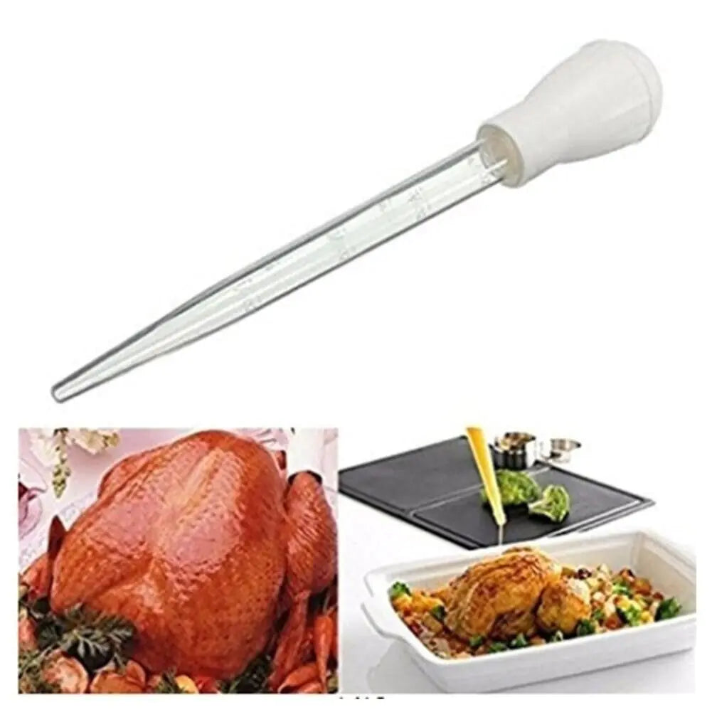2 PCS Meat & Poultry Baster Heat Resistant BPA Free Turkey Syringe Flavor 30ML - Winima