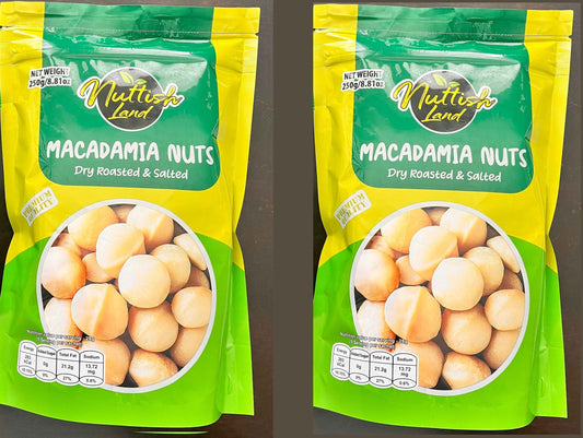 Nuttish Land 500 grams Macadamia Nuts Dry Roasted & Salted