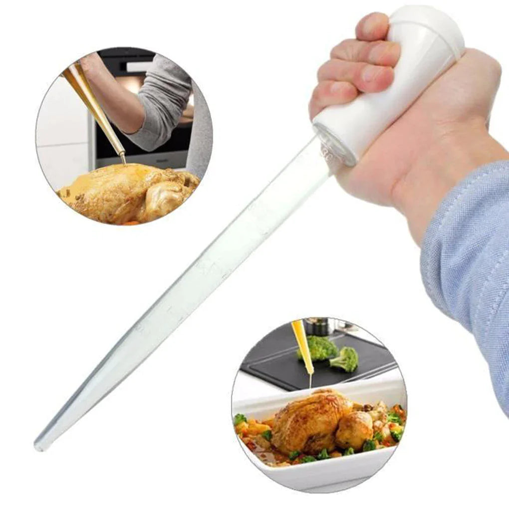 2 PCS Meat & Poultry Baster Heat Resistant BPA Free Turkey Syringe Flavor 30ML - Winima