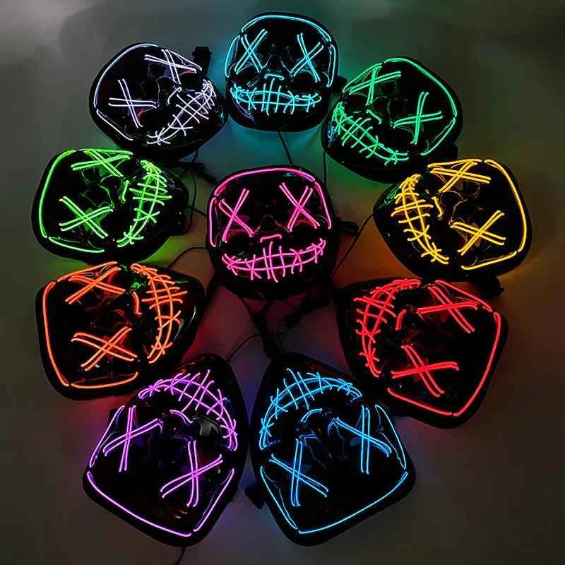 LED Neon Halloween Mask for Cosplay Costume - Winima