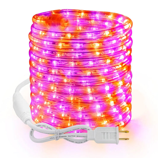 Brizled Halloween Rope Lights 18ft 216 LED Purple & Orange Halloween Lights 120V Plugin Rope Lights Connectable Indoor Outdoor Halloween Lights Waterproof Tube Lights for Halloween Tree Patio Pool - Winima