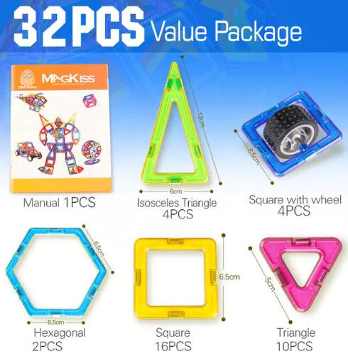 Magnetic Tiles Building Blocks Educational Toys