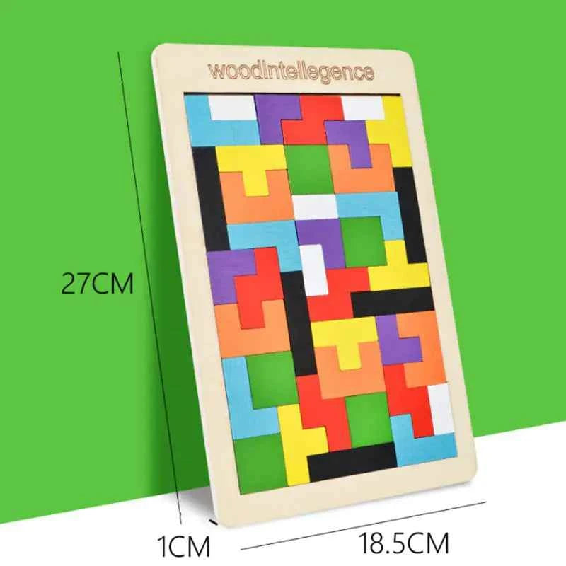 Children's Tetris Wooden Puzzle for Early Education