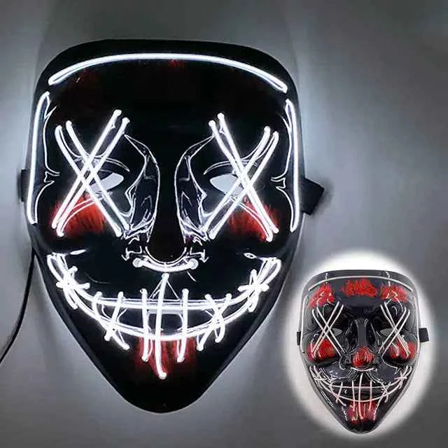 LED Neon Halloween Mask for Cosplay Costume - Winima